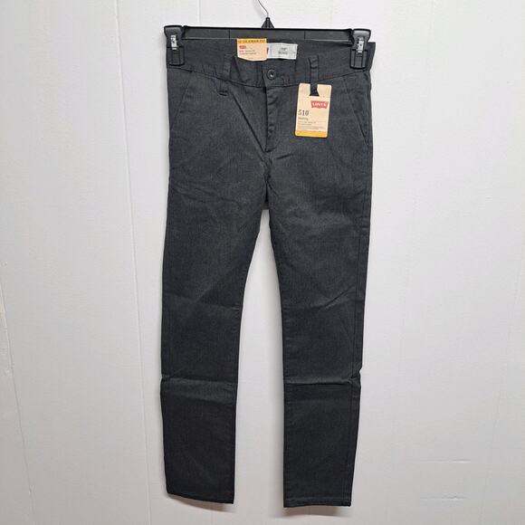 Levi's 510 Skinny Fit Boys Jeans‎ Size 14 Regular 27x27 Graphite Heather New NWT - Picture 1 of 8